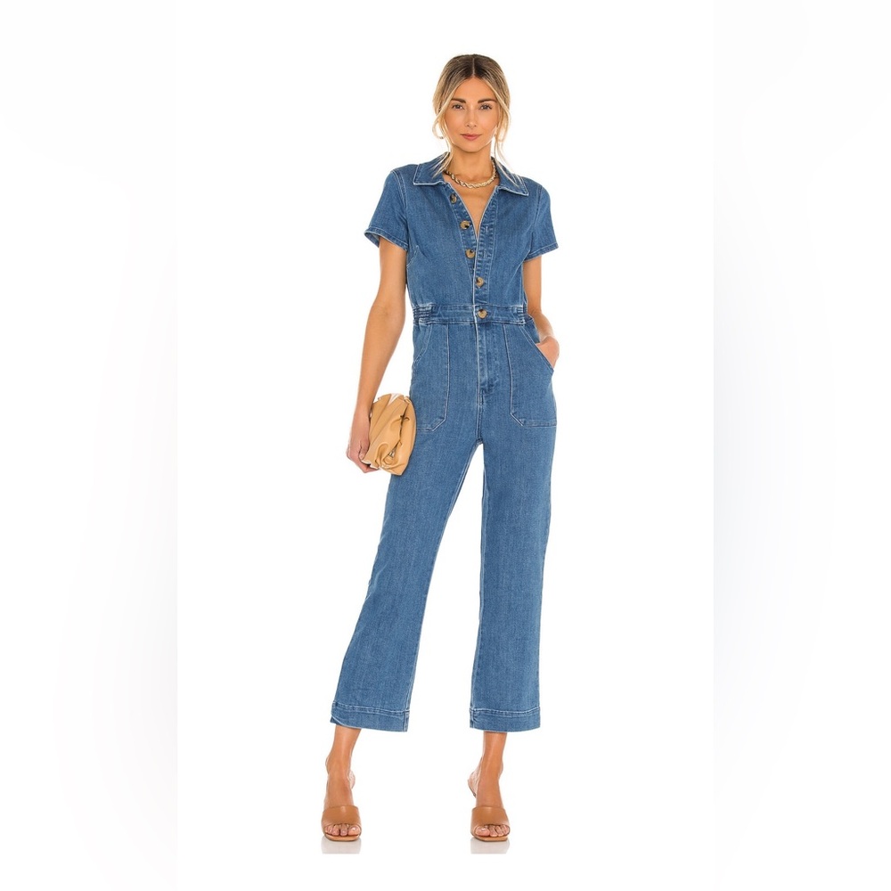Show Me Your MuMu Blue Denim Jumpsuit